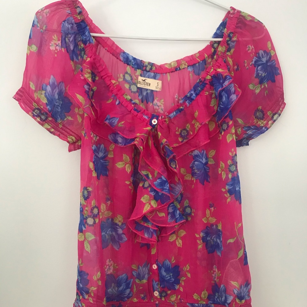 Sheer Hollister Top